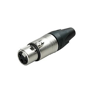 CONECTOR NEUTRIK NC3FXX-XLR CANON LINHA FÊMEA 3 POLOS