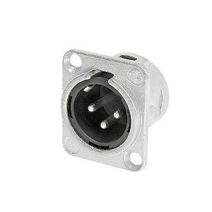 CONECTOR NEUTRIK NC3MD-L-1 XLR PAINEL MACHO 3 POLOS