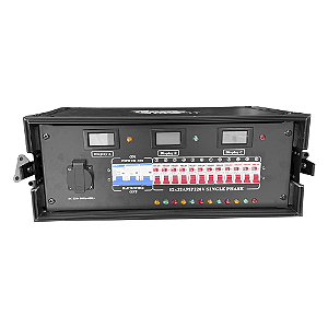 RACK MÓDULO DISJUNTOR DE ENERGIA 12 SAÍDAS NO CASE TRIFÁSICO ONELIGHT