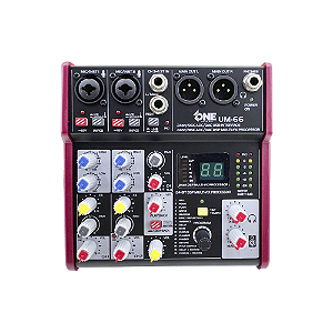 MESA DE AUDIO 02 CANAIS ONEPRO UM-66