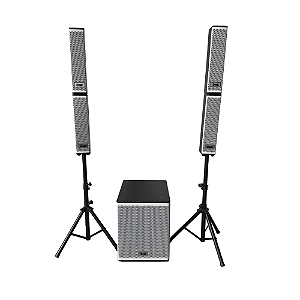 KIT CAIXA SUB ATIVA 12'' + 4 LINES VERTICAL ONE PRO RF1202SUB2.1 + 4xRF4402S