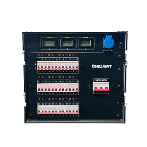RACK MÓDULO DISJUNTOR DE ENÉRGIA 36 CANAIS 72 TOMADAS NO CASE TRIFÁSICO ONELIGHT ( 25679 )