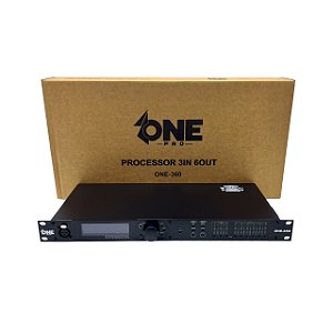 PROCESSADOR DIGITAL DE ÁUDIO ONE-360 COM 3 ENTRADAS E 6 SAÍDAS