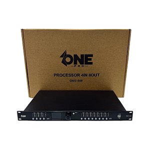 PROCESSADOR DIGITAL DE ÁUDIO ONE-448 COM 4 ENTRADAS E 8 SAÍDAS