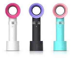 Mini Ventilador Sem Hélices Portátil X9s de Mesa Recarregável Usb 3 Velocidades