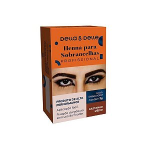 Henna para Sobrancelha Della & Delle Castanho Médio 8g