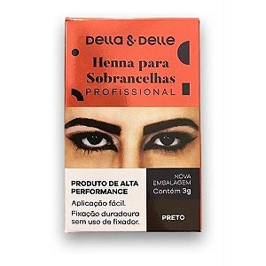 Henna para Sobrancelha Della & Delle Preto 8g