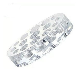 Suporte Porta Batoques Cristal Oval 15 furos