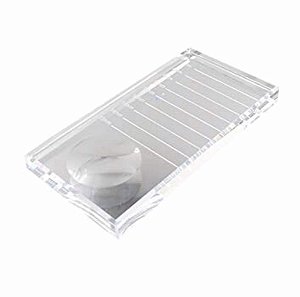 Placa Suporte Para Cílios Com Marcação Vidro Extensão Alongamento De Cílios.