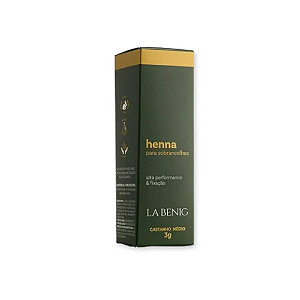 Henna La Benig Alta Fixação Profissional 3g - Castanho Médio
