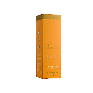 Henna La Benig Alta Fixação Profissional 3g - Castanho Claro