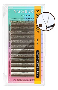 Cílios Nagaraku Fios Y Volume Brasileiro Cor Marrom
