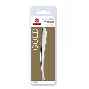 Pinça para Sobrancelhas Cristal Anatômica Ponta Diagonal BC-398 Gold Mundial