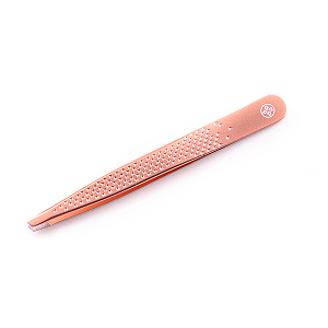 Pinça para Sobrancelha Ponta Diagonal BC-514 Rose Gold Mundial