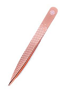 Pinça para Sobrancelha Ponta Fina Rose Gold Mundial - Bc 513