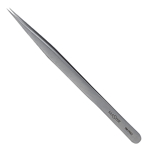 Pinça para Extensão de Cílios Master - 1M-PRO Lisa Aço Inox
