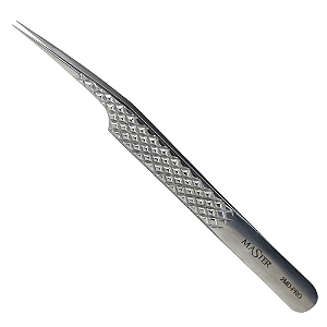 Pinça para Extensão de Cílios Master Curva Longa - 2MD-PRO Diamantada