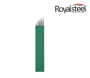 Lâmina 12 Pontas Flex 0.16mm Chanfrada/Verde com Anvisa - Ultra Blade Royal Steel