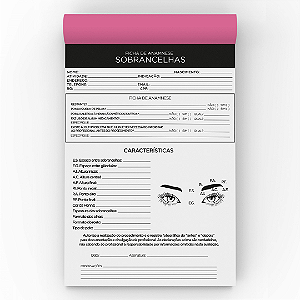 Ficha De Anamnese Master - Sobrancelhas