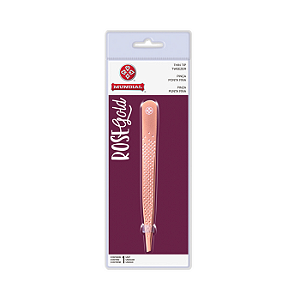 Pinça Ponta Diagonal Rose Gold Mundial