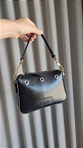 Bolsa Gessy Em Couro Preto
