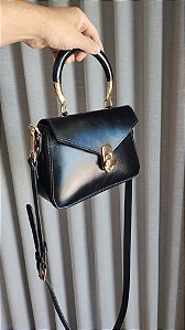 Bolsa Charlise Em Couro Preto