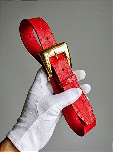 Cinto 4.0 Feminino Em Couro Vermelho