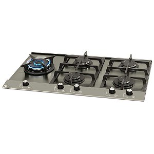 Cooktop 5 Bocas a Gás Bivolt Platinium Fischer Cinza 19784-51515