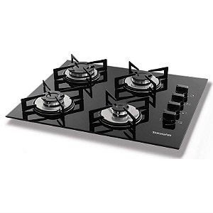 Cooktop a Gas 4 Bocas Suggar Fg4004vp Preto  Bivolt