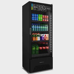 Refrigerador Expositor Vertical Bebidas Metalfrio VB52AH Optima All Black 497 Litros 127V