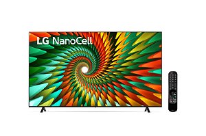 Smart TV 75" 4K LG NanoCell 75NANO77SRA Bluetooth ThinQ AI Alexa Google Assistente Airplay 3 HDMIs