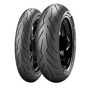 Kit com 02 Pneus Pirelli NS200 110/70R17 + 140/70R17 Diablo Rosso 3