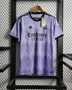 Camiseta Real Madrid Roxa 22/23 - Masculina - Vintage Sports BSB