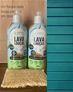 Kit 2 Lava Louças + 1 Bucha vegetal de BRINDE