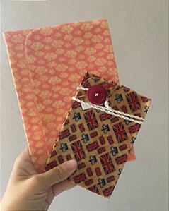 Combo de 2 panos de cera vegetal 100% algodão