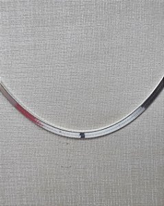 Corrente Prata 925 45cm Rabo De Rato Laminada 3mm