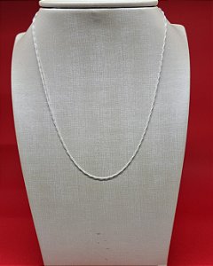 Corrente Prata 50 Cm Cingapura 1,4 Mm