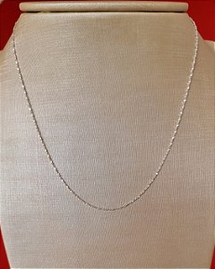 Corrente Prata 45 Cm Cingapura 1.2 Mm