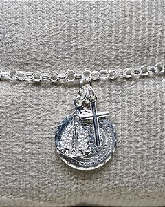 Pulseira Prata Elo Português - 18 Cm