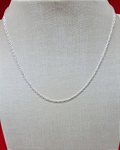 Corrente Prata 40 + 5 + 5cm Elo Longo
