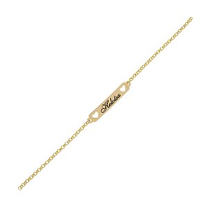 Pulseira Infantil com Plaquinha Personalizada com Nome