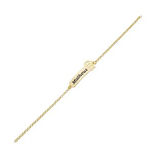 Pulseira Infantil com Plaquinha Personalizada em Resina
