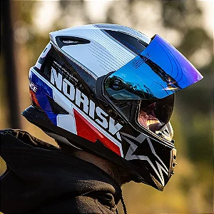 Capacete Norisk FF302 Grand Prix France Com Viseira Interna