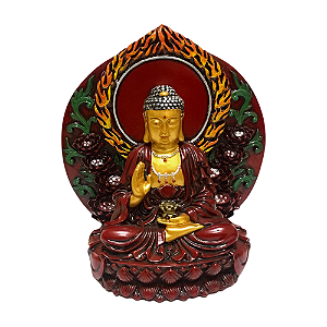 Estátua De Resina Buda - Pintura Detalhada 17cm