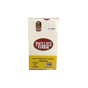 Charuto Phillies Titan Natural - Caixa 5un