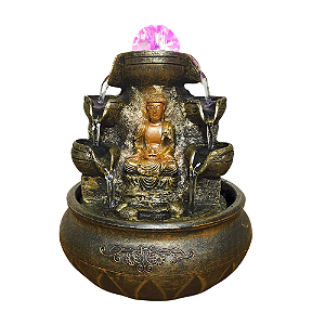 Fonte De Água Pequena Decorativa - Buda - 20cm