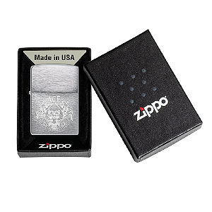 Isqueiro Original Zippo 48500 2022 PFF Spade Skull Design