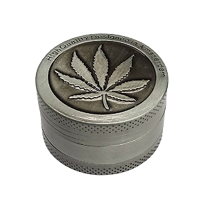 Dichavador Médio De Metal 3 Partes - Cannabis