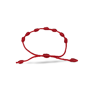 Pulseira 7 Nós Vermelha Kabbalah - Pulseira Da Proteção