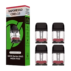New Coil Vaporesso Xros Series Mesh Pod 0.6 Ω 3ml - Caixa Com 4 Unidades